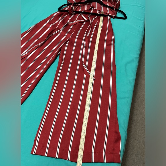 Forever 21 Red and White V Neck Jumpsuit - Picture 6 of 10